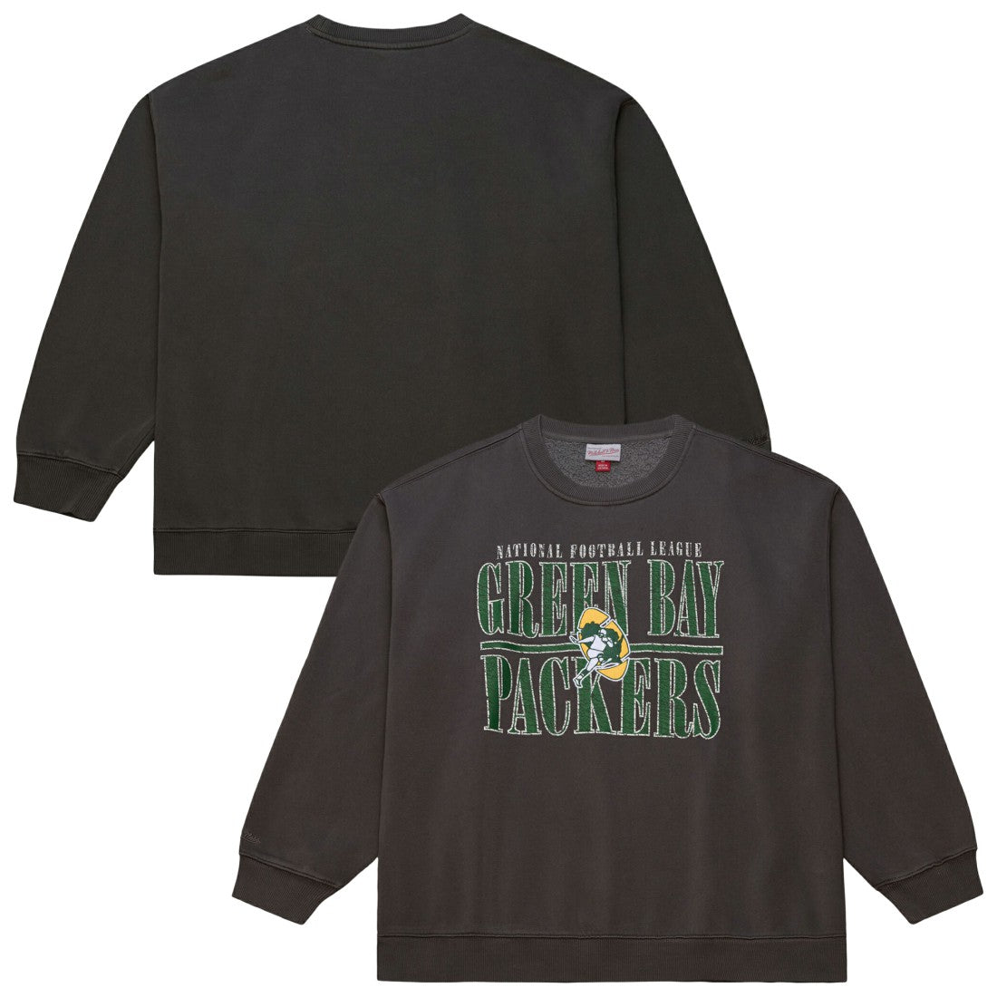 Green Bay Packers Downtown Crew Vintage Logo Sweatshirt Black
