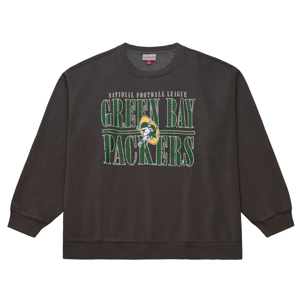 Green Bay Packers Downtown Crew Vintage Logo Sweatshirt Black
