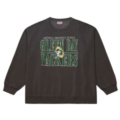 Green Bay Packers Downtown Crew Vintage Logo Sweatshirt Black