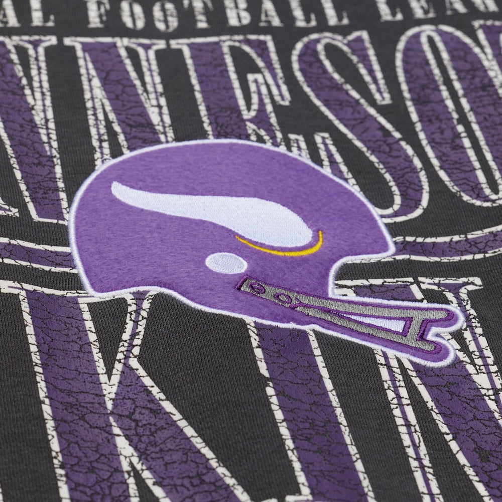 Minnesota Vikings Downtown Crew Vintage Logo Sweatshirt Black