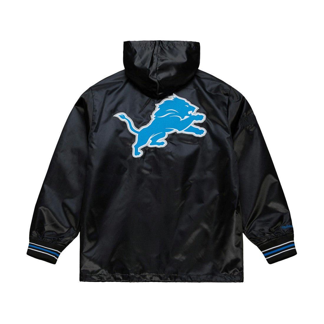 Detroit Lions Downtown Satin Full-Snap Hooded Jacket Black