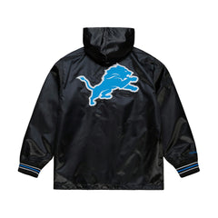 Detroit Lions Downtown Satin Full-Snap Hooded Jacket Black
