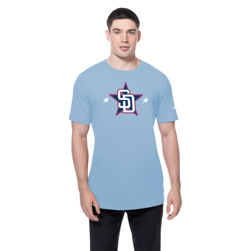 San Diego Padres New Era 2025 MLB All-Star Game Workout T-Shirt - Light Blue T-shirts