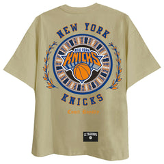 New York Knicks Two Hype Worldwide Collection Premium T-Shirt Khaki