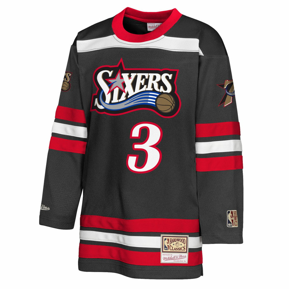 Allen Iverson Philadelphia 76ers Youth Maxxed Out 2.0 Fashion Hockey Jersey Black