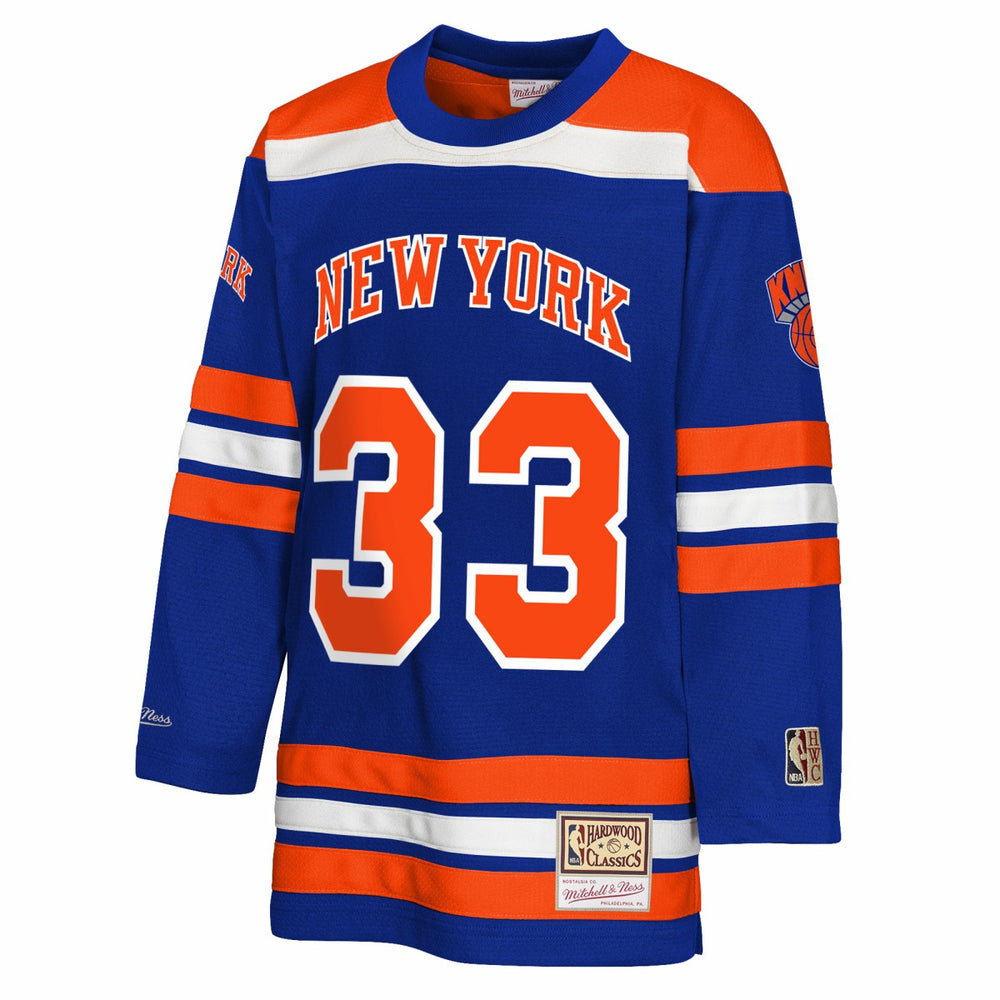 Patrick Ewing New York Knicks Youth Maxxed Out 2.0 Fashion Hockey Jersey Blue