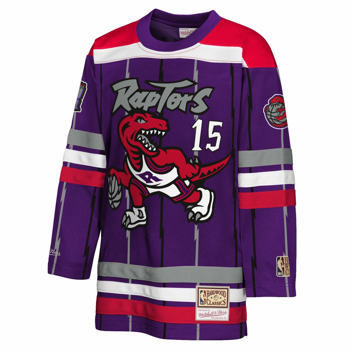 Vince Carter Toronto Raptors Youth Maxxed Out 2.0 Fashion Hockey Jersey Purple