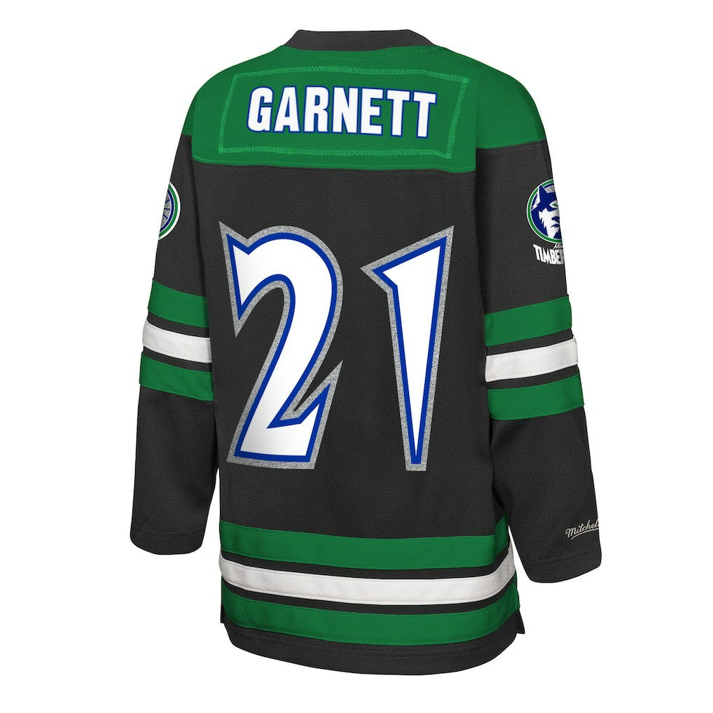 Kevin Garnett Minnesota Timberwolves Youth Maxxed Out 2.0 Fashion Hockey Jersey Black