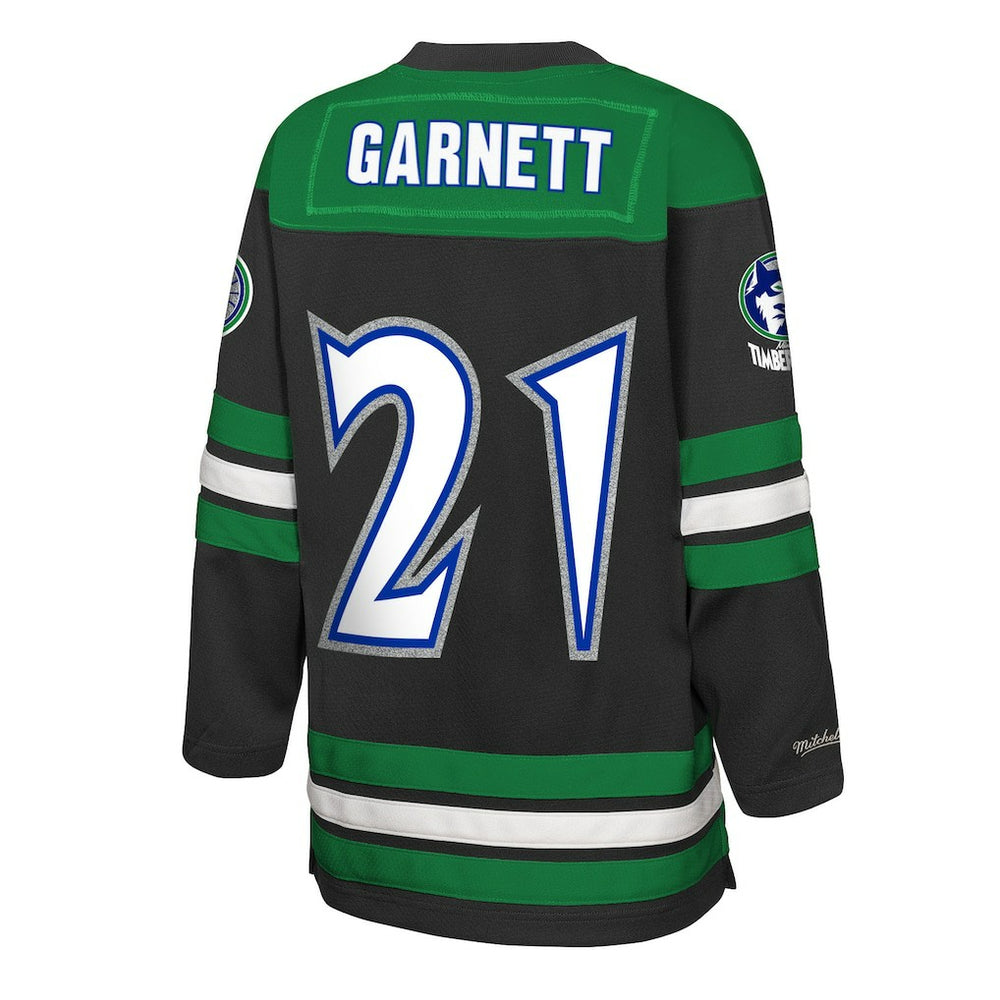 Kevin Garnett Minnesota Timberwolves Youth Maxxed Out 2.0 Fashion Hockey Jersey Black