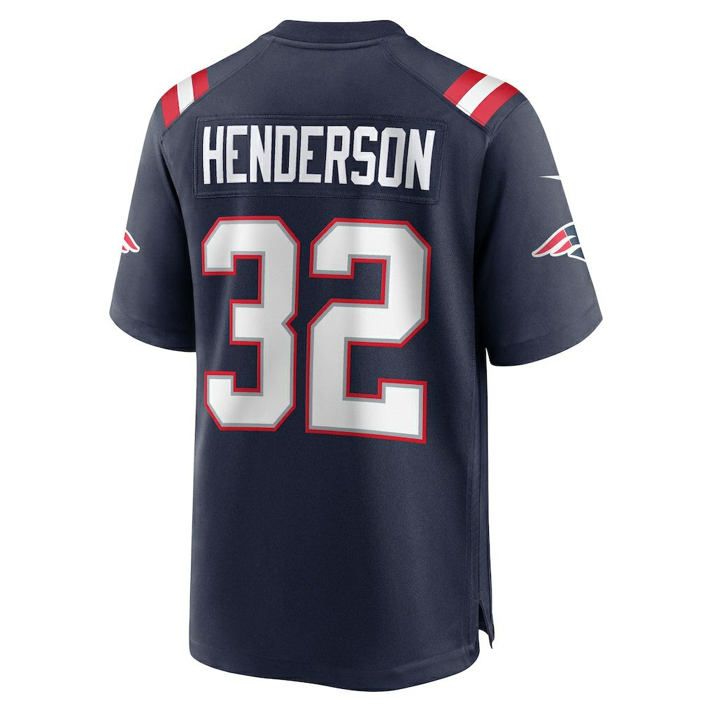 NFL TreVeyon Henderson New England Patriots 2025 NFL Draft Game Jersey - Navy