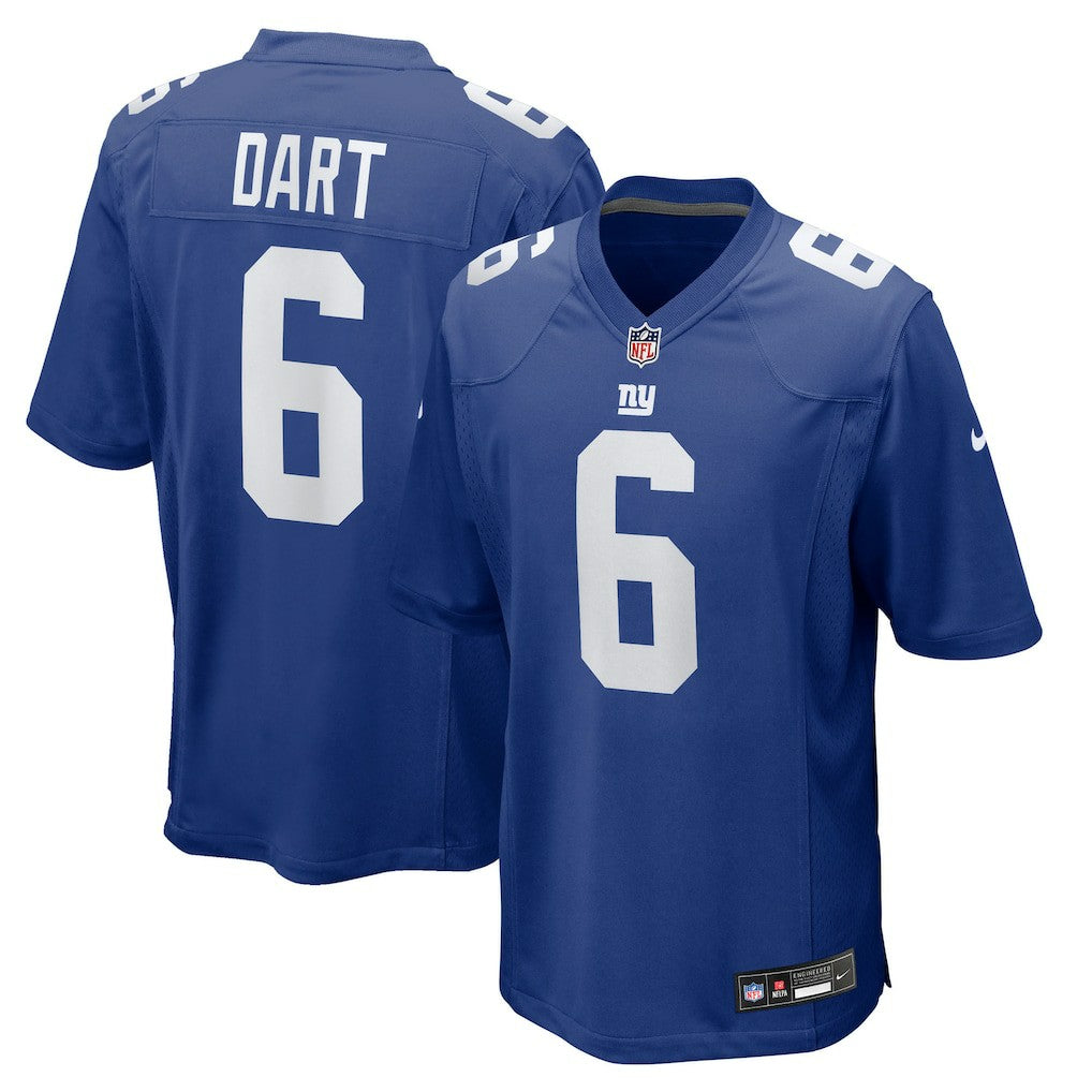 Jaxson Dart New York Giants 2025 NFL Draft First Round Pick Game Jersey Royal