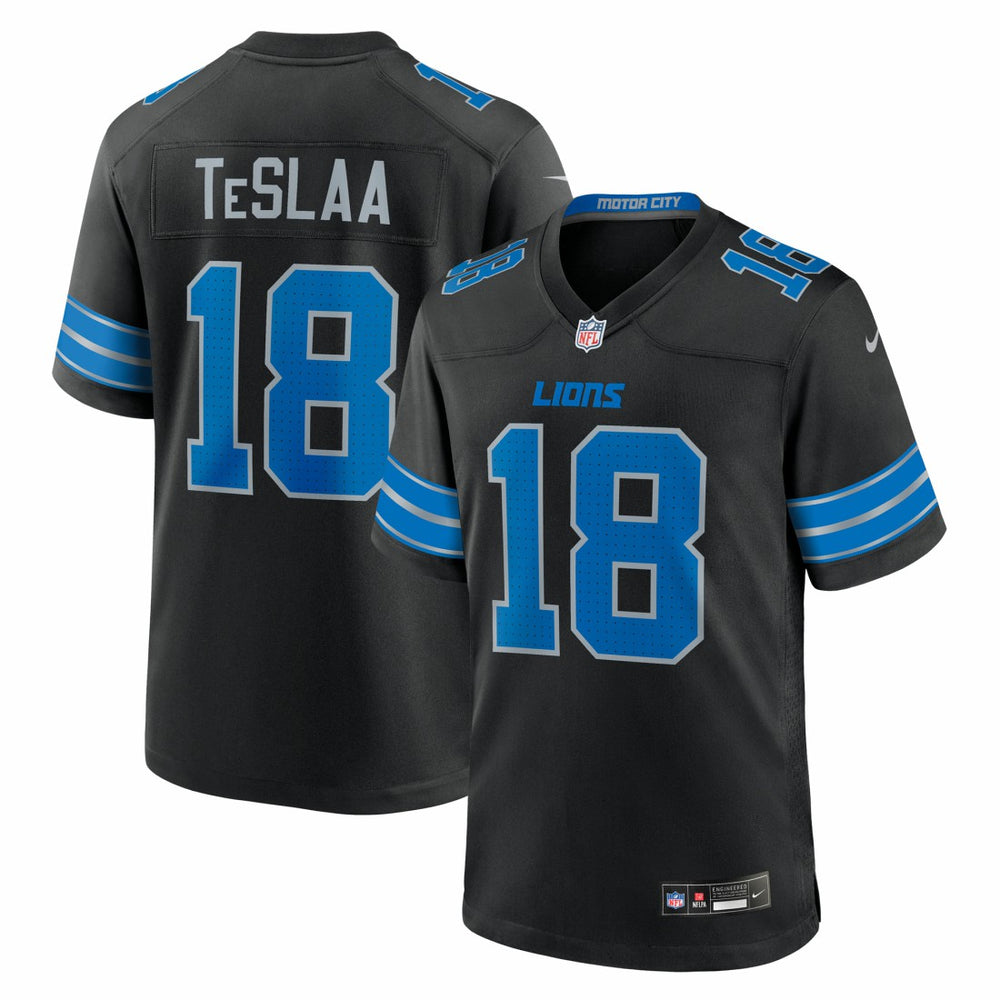 Isaac TeSlaa Detroit Lions Alternate Game Player Jersey Black