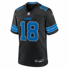 Isaac TeSlaa Detroit Lions Alternate Game Player Jersey Black