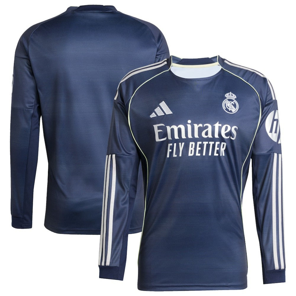 Real Madrid 2025/26 Home Long Sleeve Replica Jersey Blue