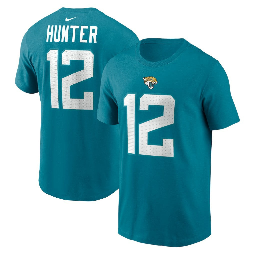 Travis Hunter Jacksonville Jaguars Name & Number T-Shirt Teal