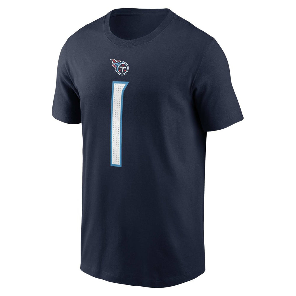 Cameron Ward Tennessee Titans Name & Number T-Shirt Navy