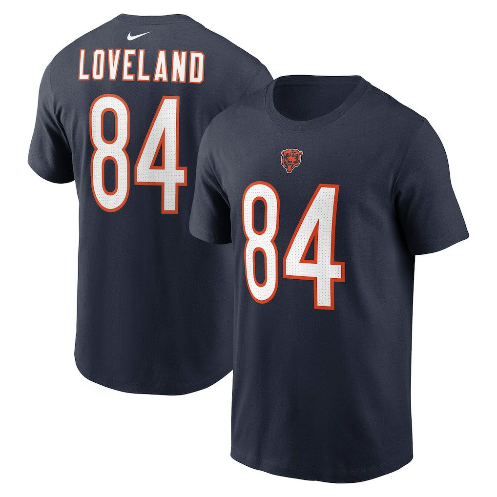 Colston Loveland Chicago Bears Name & Number T-Shirt Navy