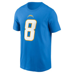 Omarion Hampton Los Angeles Chargers Name & Number T-Shirt Powder Blue