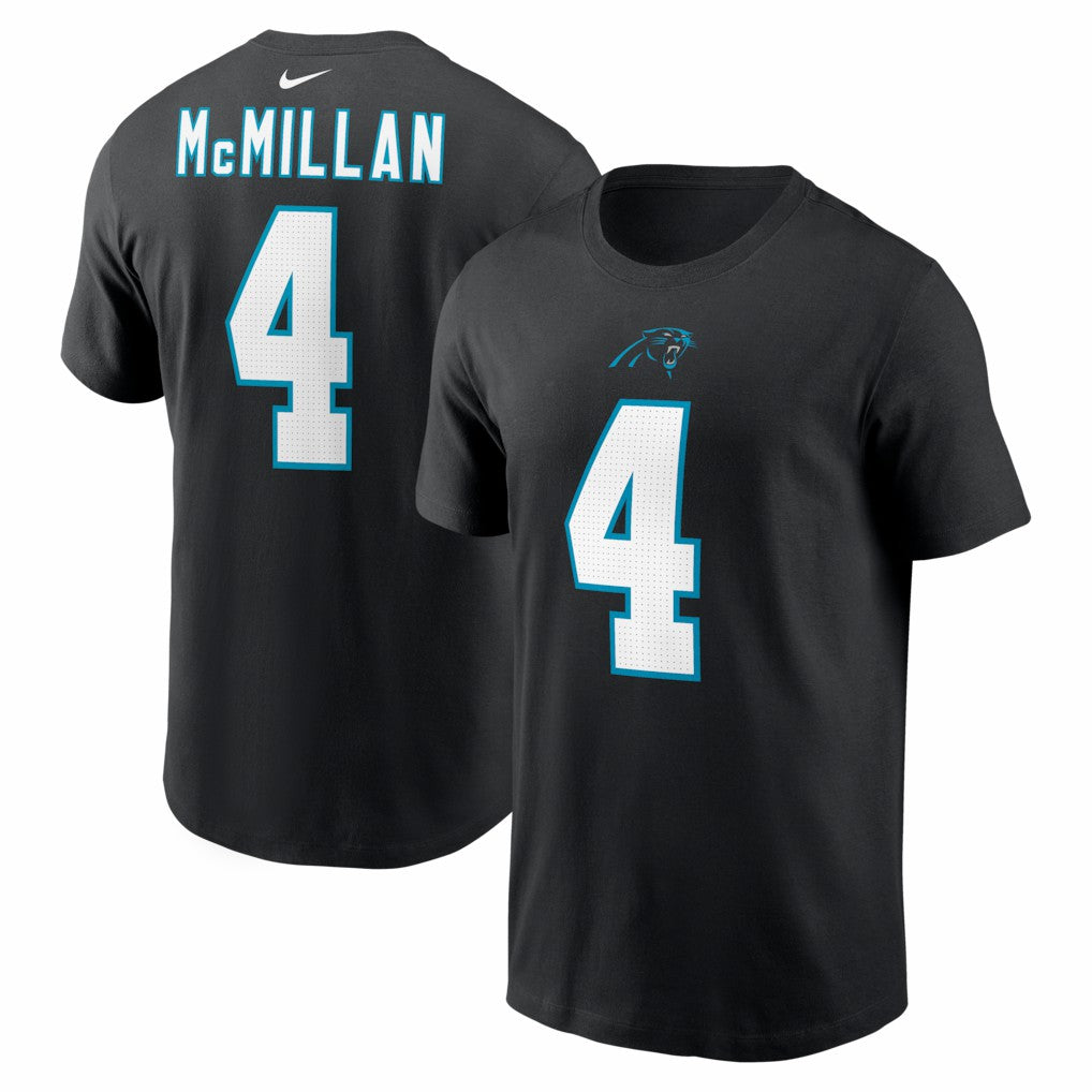 Tetairoa McMillan Carolina Panthers Name & Number T-Shirt Black