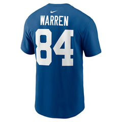 Tyler Warren Indianapolis Colts Name & Number T-Shirt Royal