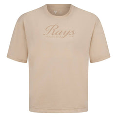 Tampa Bay Rays Levelwear Ethereal Oversized Luxe Signature Knit T-Shirt - Khaki T-shirts