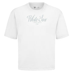 Chicago White Sox Levelwear Ethereal Oversized Luxe Signature Knit T-Shirt - White T-shirts