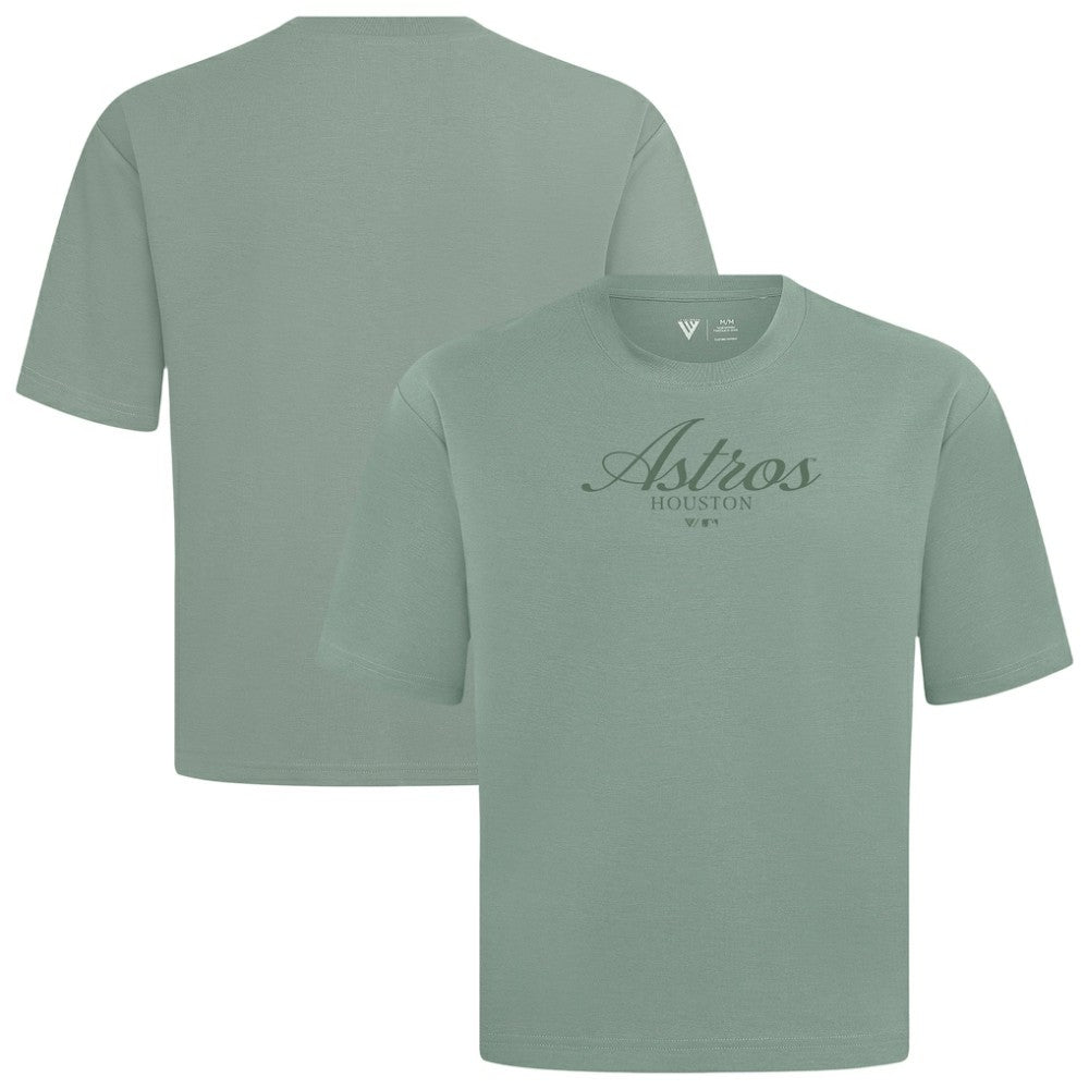 Houston Astros Levelwear Ethereal Oversized Luxe Signature Knit T-Shirt - Green T-shirts
