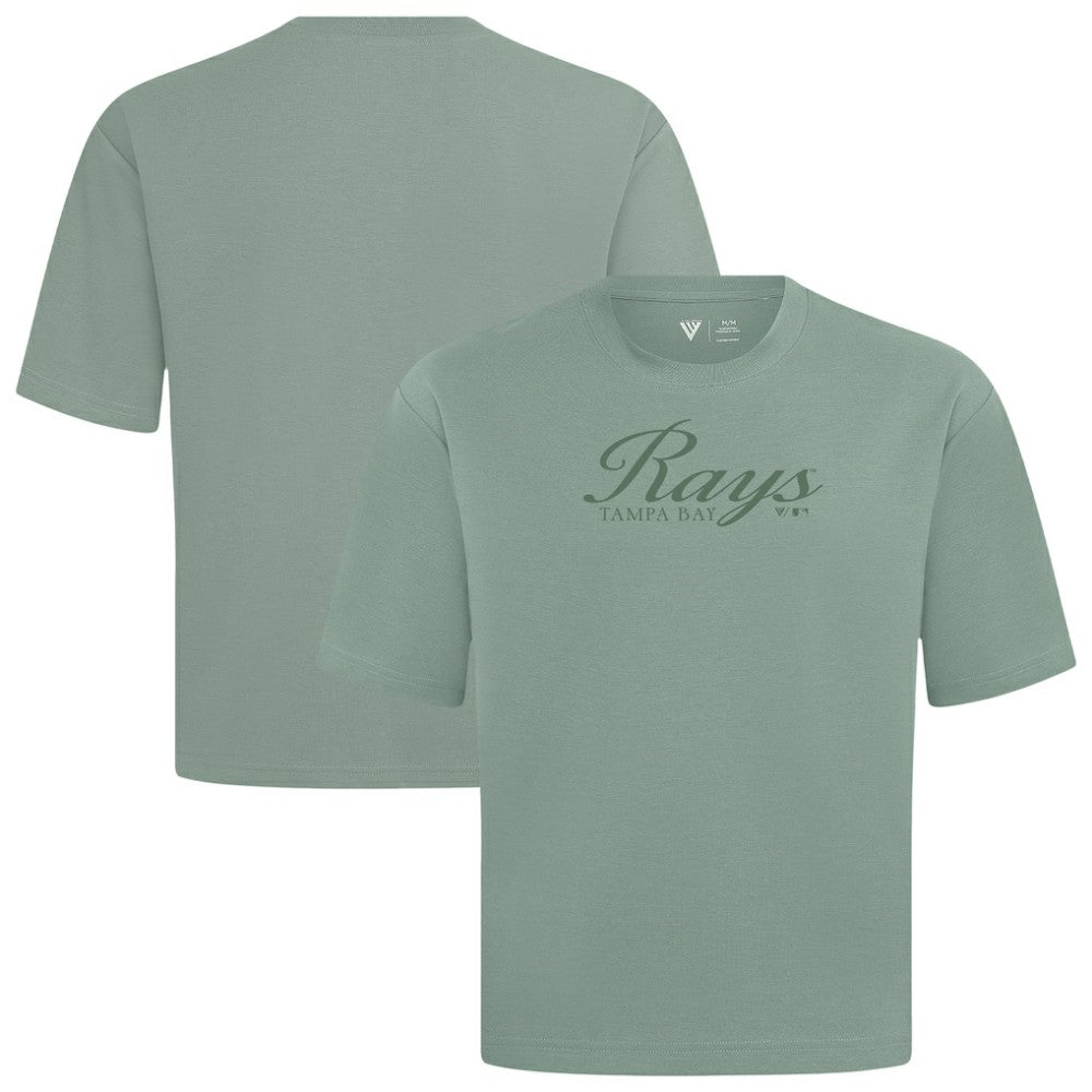 Tampa Bay Rays Levelwear Ethereal Oversized Luxe Signature Knit T-Shirt - Green T-shirts