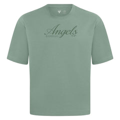 Los Angeles Angels Levelwear Ethereal Oversized Luxe Signature Knit T-Shirt - Green T-shirts