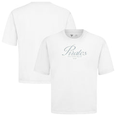 Pittsburgh Pirates Levelwear Ethereal Oversized Luxe Signature Knit T-Shirt - White T-shirts