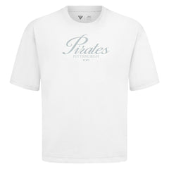 Pittsburgh Pirates Levelwear Ethereal Oversized Luxe Signature Knit T-Shirt - White T-shirts