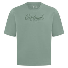 St. Louis Cardinals Levelwear Ethereal Oversized Luxe Signature Knit T-Shirt - Green T-shirts