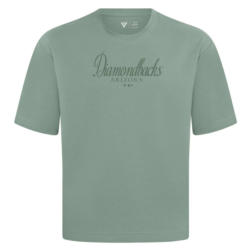 Arizona Diamondbacks Levelwear Ethereal Oversized Luxe Signature Knit T-Shirt - Green T-shirts