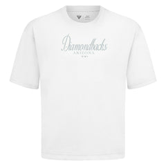 Arizona Diamondbacks Levelwear Ethereal Oversized Luxe Signature Knit T-Shirt - White T-shirts