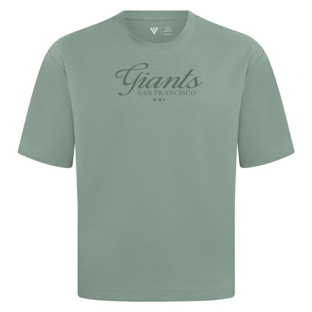 San Francisco Giants Levelwear Ethereal Oversized Luxe Signature Knit T-Shirt - Green T-shirts