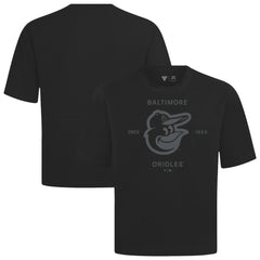 Baltimore Orioles Levelwear Crossway Oversized Luxe Signature Knit T-Shirt - Black T-shirts