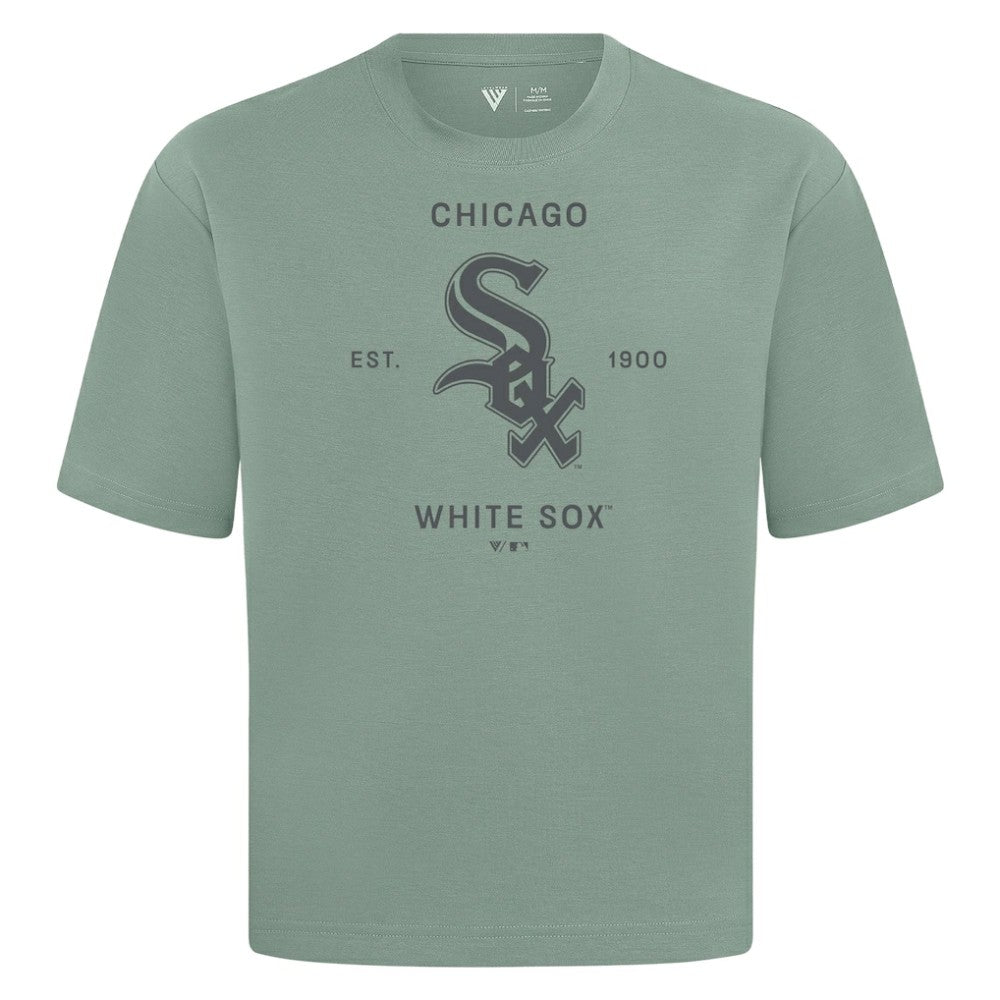 Chicago White Sox Levelwear Crossway Oversized Luxe Signature Knit T-Shirt - Green T-shirts