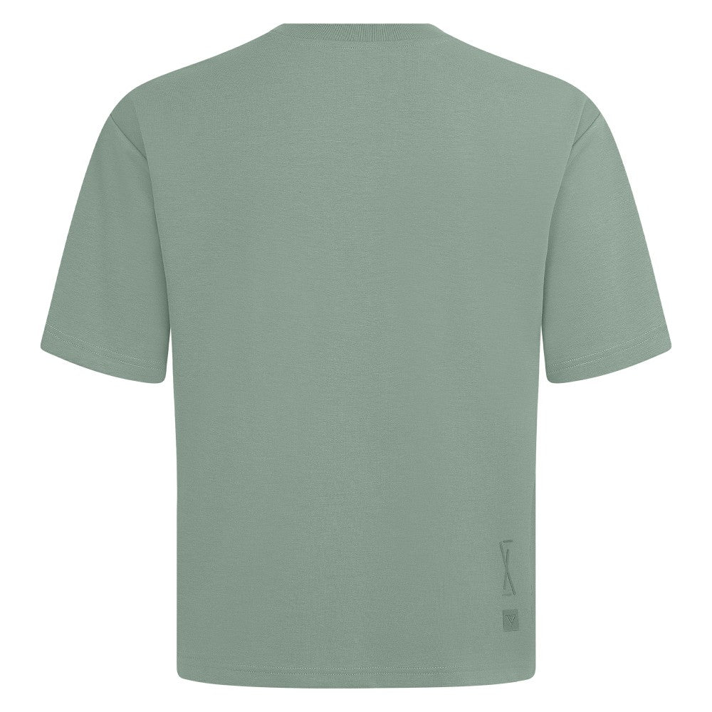 Minnesota Twins Levelwear Crossway Oversized Luxe Signature Knit T-Shirt - Green T-shirts