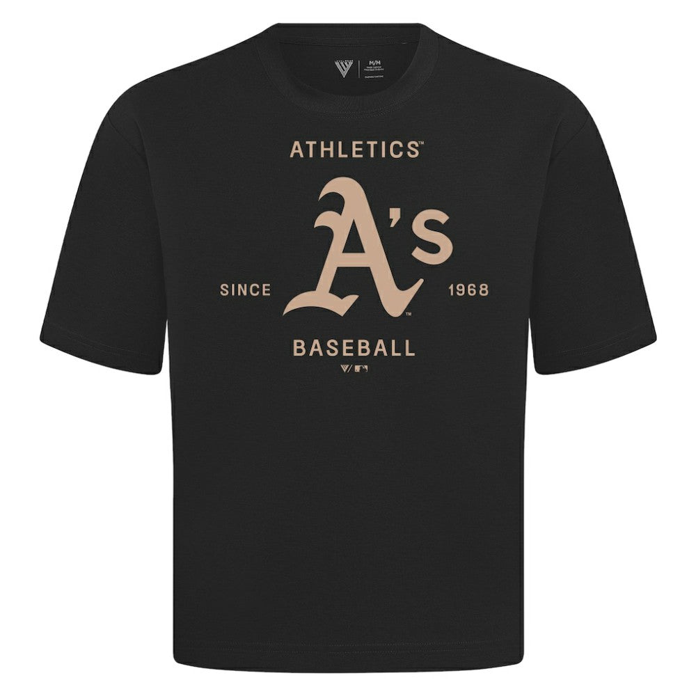 Athletics Levelwear Crossway Oversized Luxe Signature Knit T-Shirt - Black T-shirts