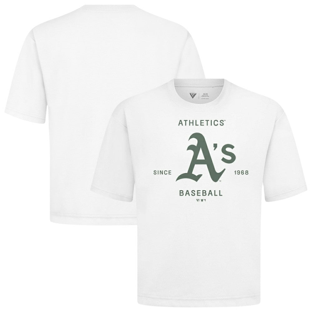 Athletics Levelwear Crossway Oversized Luxe Signature Knit T-Shirt - White T-shirts