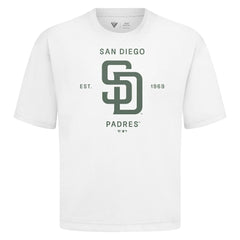 San Diego Padres Levelwear Crossway Oversized Luxe Signature Knit T-Shirt - White T-shirts