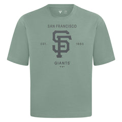 San Francisco Giants Levelwear Crossway Oversized Luxe Signature Knit T-Shirt - Green T-shirts