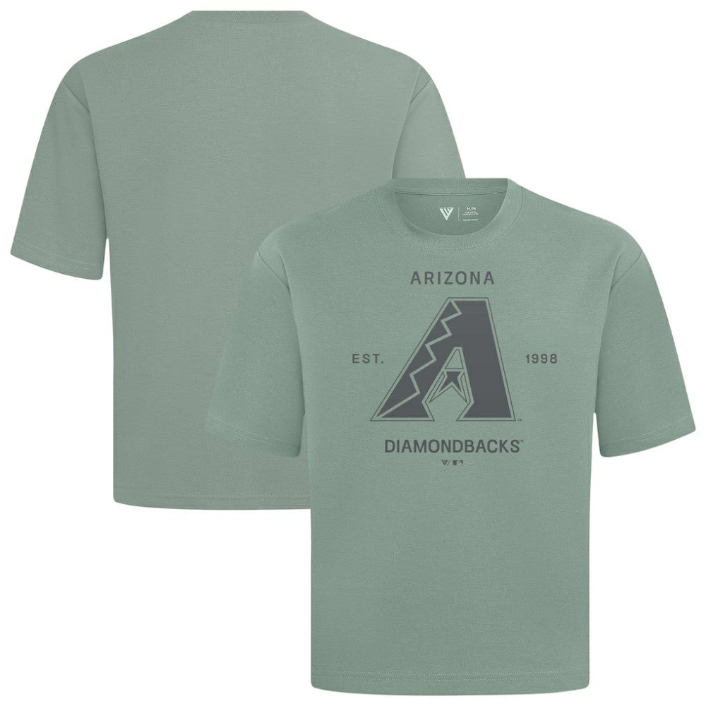 Arizona Diamondbacks Levelwear Crossway Oversized Luxe Signature Knit T-Shirt - Green T-shirts