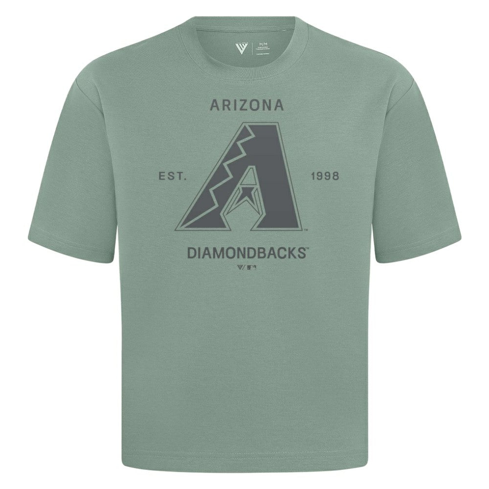 Arizona Diamondbacks Levelwear Crossway Oversized Luxe Signature Knit T-Shirt - Green T-shirts