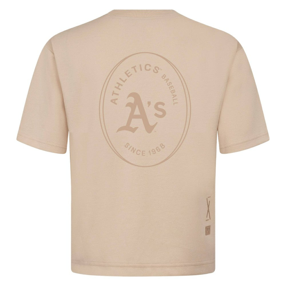 Athletics Levelwear Signet Oversized Luxe Signature Knit T-Shirt - Khaki T-shirts