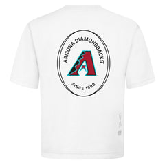 Arizona Diamondbacks Levelwear Signet Oversized Luxe Signature Knit T-Shirt - White T-shirts
