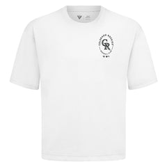 Colorado Rockies Levelwear Signet Oversized Luxe Signature Knit T-Shirt - White T-shirts