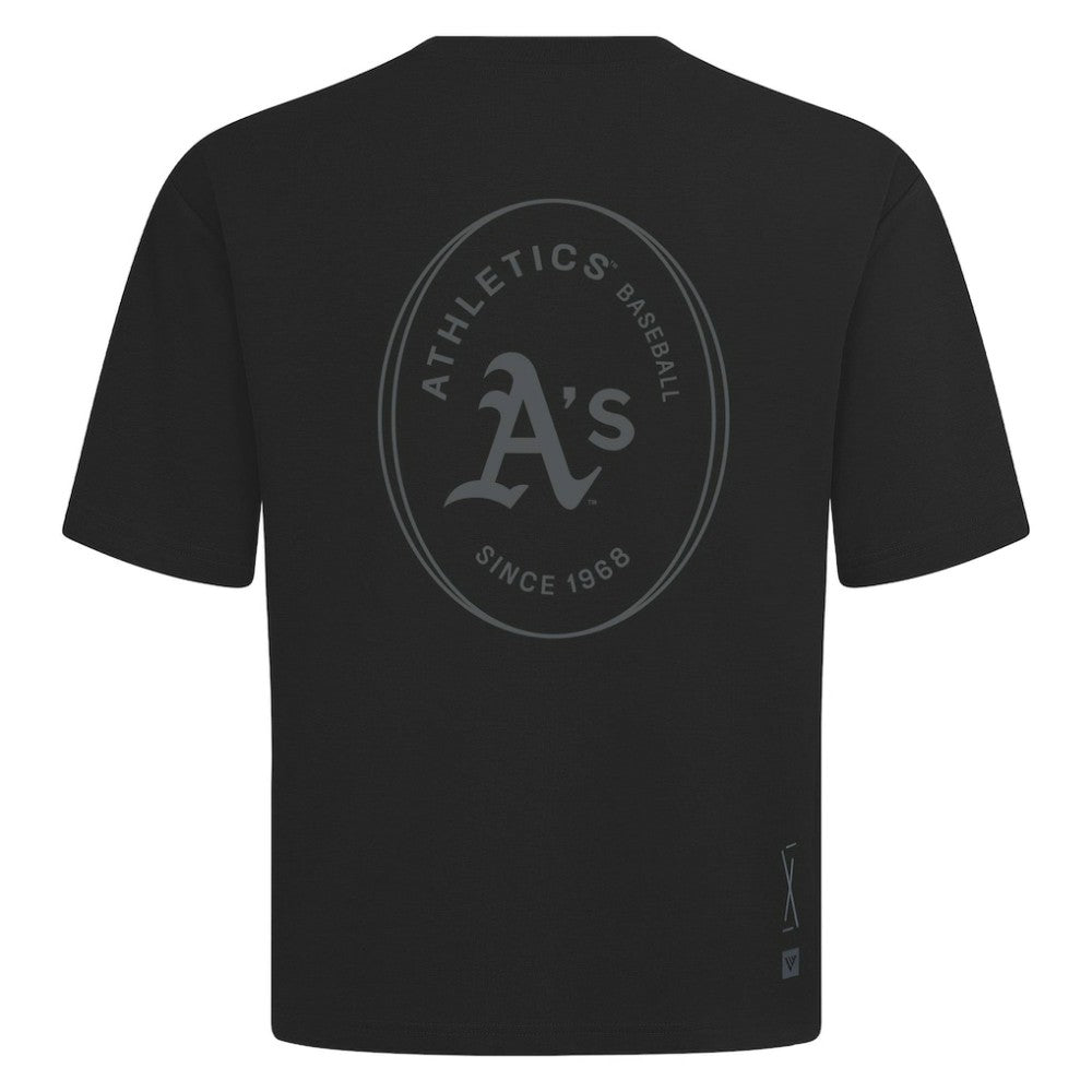Athletics Levelwear Signet Oversized Luxe Signature Knit T-Shirt - Black T-shirts