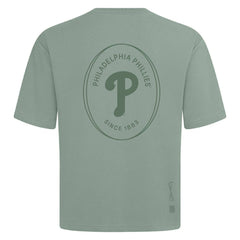Philadelphia Phillies Levelwear Signet Oversized Luxe Signature Knit T-Shirt - Green T-shirts