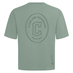 Cleveland Guardians Levelwear Signet Oversized Luxe Signature Knit T-Shirt - Green T-shirts